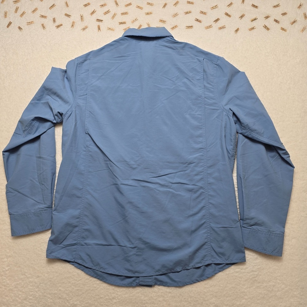 LL Bean Shirt Mens Size M Blue Long Sleeve Button Up Outdoors Hiking Fishing - Picture 3 of 16